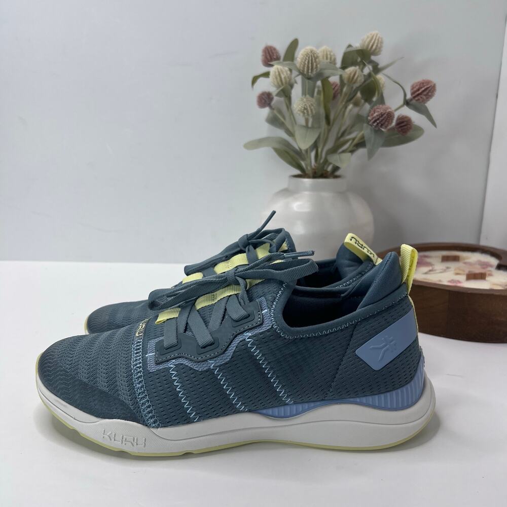 Kuru Stride Move Novaknit Slip On Comfort Sneaker Blue Gray Women 8M NWB